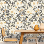 Papier peint intissé Sunflower noir et blanc - Kitchen Box - Caselio - KBO106880936
