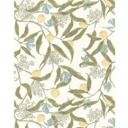 Papier peint intissé Eurydice vert litchen et jaune - Kitchen Box - Caselio - KBO103617020