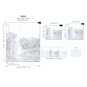 Panoramique intissé Inaya noir et blanc - 265X280cm - Kitchen Box - Caselio - KBO106919038