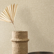 Papier peint vinyle sur intissé Dione beige lin - Solaris - Casadeco - SOLA201901622