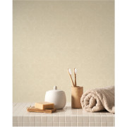 Papier peint vinyle sur intissé Meli beige sable - Solaris - Casadeco - SOLA201911497
