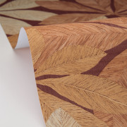 Papier peint vinyle sur intissé Lignaria bordeaux - Woodline - Caselio - WOD106838078