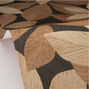 Papier peint vinyle sur intissé Lignaria noir - Woodline - Caselio - WOD106839001