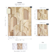 Panoramique intissé Tassea beige - 250X310cm - Woodline - Caselio - WOD106861002