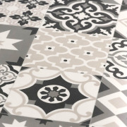 Sol PVC - Cartagena 535 - carreaux de ciment gris et beige - Texas New - IVC - rouleau 2M