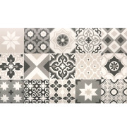 Sol PVC - Cartagena 535 - carreaux de ciment gris et beige - Texas New - IVC - rouleau 2M