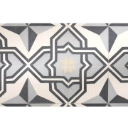 Sol PVC - Lucia 574 - Carreaux de ciment bleu noir écru - Bingo Stone - IVC - rouleau 4M