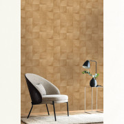 Papier peint vinyle sur intissé Structura miel - Woodline - Caselio - WOD106821120