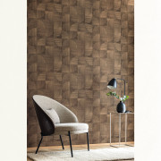 Papier peint vinyle sur intissé Structura marron - Woodline - Caselio - WOD106822002