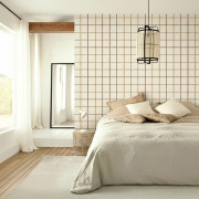 Papier peint intissé Smooth Grid bourgogne - Tailor Made - Casadeco - MADE202031823