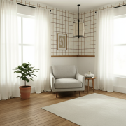 Papier peint intissé Smooth Grid bourgogne - Tailor Made - Casadeco - MADE202031823