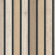 Papier peint expansé sur intissé Latte de bois tasseau lames marron - Illusion - Ugépa - B31208
