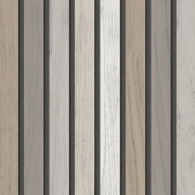 Papier peint expansé sur intissé Latte de bois tasseau lames taupe - Illusion - Ugépa - B31209