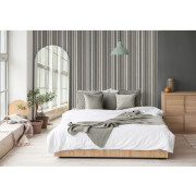 Papier peint expansé sur intissé Latte de bois tasseau lames taupe - Illusion - Ugépa - B31209
