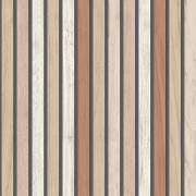 Papier peint expansé sur intissé Latte de bois tasseau lames terracotta - Illusion - Ugépa - B31210