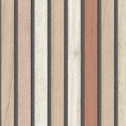 Papier peint expansé sur intissé Latte de bois tasseau lames terracotta - Illusion - Ugépa - B31210