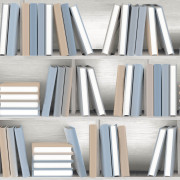 Papier peint vinyle sur intissé Bibliothèque bleu - Illusion - Ugépa - L15401