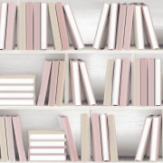 Papier peint vinyle sur intissé Bibliothèque rose - Illusion - Ugépa - L15403