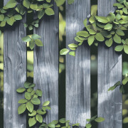 Papier peint vinyle sur intissé Palissade Végétaux Bois gris - Illusion - Ugépa - M88909