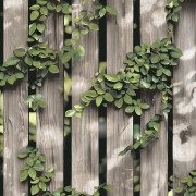 Papier peint vinyle sur intissé Palissade Végétaux Bois marron - Illusion - Ugépa - M88908