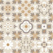 Papier peint vinyle sur intissé Trompe l'œil Carreaux de Ciment beige - Illusion - Ugépa - M89407