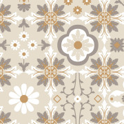 Papier peint vinyle sur intissé Trompe l'œil Carreaux de Ciment beige - Illusion - Ugépa - M89407