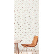 Papier Peint vinyle sur intissé TREILLIS DE CERISES GRIS - Cuisines & Bains - LUTÈCE - 51230809
