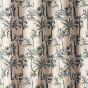 Rideau à œillets Palmier noir beige - 140x240cm - Linder - 548-19-10211-375