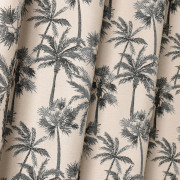 Rideau à œillets Palmier noir beige - 140x240cm - Linder - 548-19-10211-375