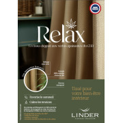 Rideau à œillets vertus apaisantes Relax CBD jaune d'or - 140x260cm - Linder - 526-30-375