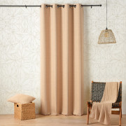 Rideau à œillets vertus apaisantes Relax CBD jaune d'or - 140x260cm - Linder - 526-30-375