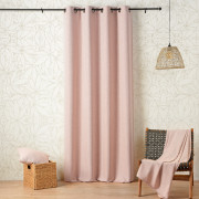 Rideau à œillets vertus apaisantes Relax CBD rose - 140x260cm - Linder - 526-60-375
