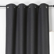 Rideau à œillets Boréal noir - 140x260cm - Linder - 554-19-375