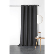 Rideau à œillets Boréal noir - 140x260cm - Linder - 554-19-375