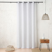 Rideau voilage à œillets Sperone blanc optique - 140x260cm - Linder - 898-10-375
