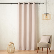 Rideau voilage à œillets Palermo beige ficelle blanc cassé - 140x260cm - Linder - 1171-25-375
