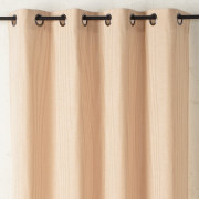 Rideau voilage à œillets Palermo jaune soleil blanc cassé - 140x260cm - Linder - 1171-35-375