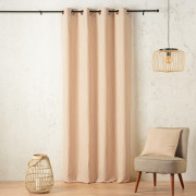 Rideau voilage à œillets Palermo jaune soleil blanc cassé - 140x260cm - Linder - 1171-35-375