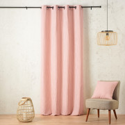 Rideau voilage à œillets Palermo orange spritz blanc cassé - 140x260cm - Linder - 1171-39-375
