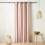 Rideau à œillets extérieur Ponant orange corail - 140x265cm - Linder - 1708-38-375