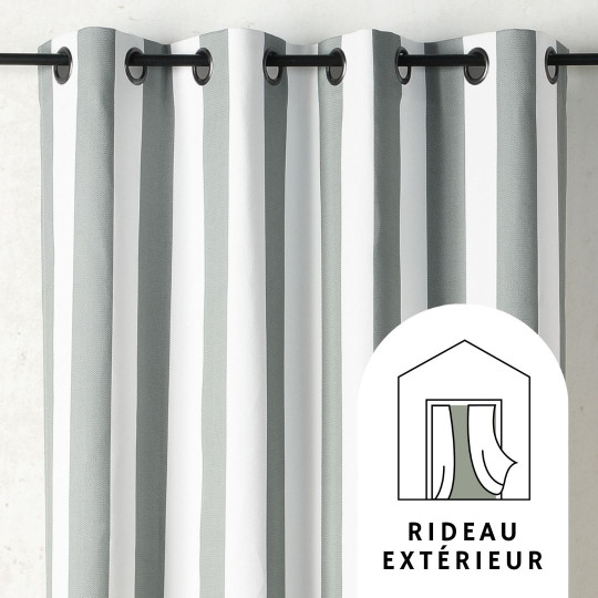 Rideau à œillets extérieur...