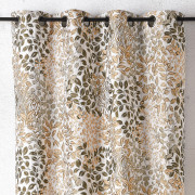 Rideau à œillets Tigre jaune doré vert sauge - 140x240cm - Linder - 1448-30-10210-375