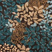 Rideau à œillets Tigre vert émeraude et doré - 140x240cm - Linder - 1448-89-10210-375