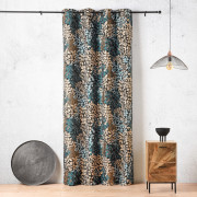 Rideau à œillets Tigre vert émeraude et doré - 140x240cm - Linder - 1448-89-10210-375