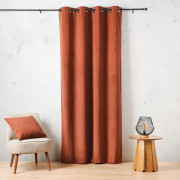 Rideau à œillets Baltic brun acajou terracotta - 135x260cm - Linder - 1944-55-375