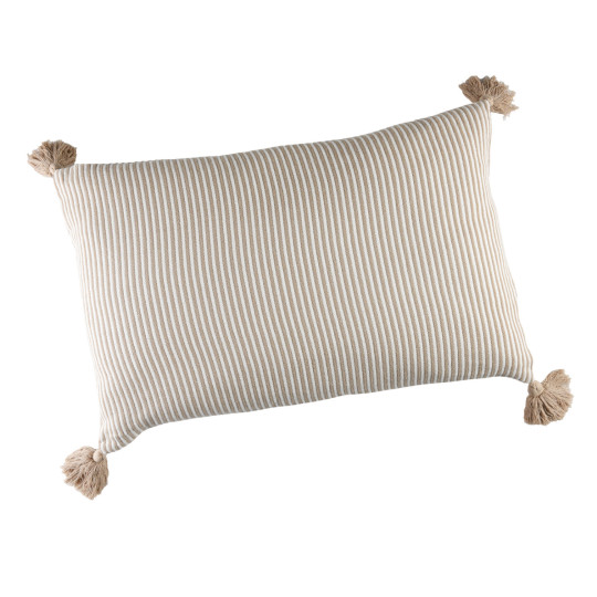 Coussin Faros rayures beige...