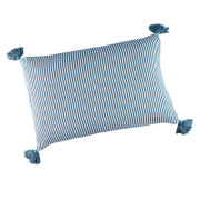Coussin Faros rayures bleu Méditerranée - 40x60cm - Linder - 5136-45-608