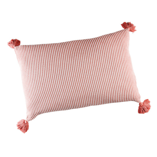 Coussin Faros rayures rouge...