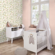 Papier peint vinyle sur intissé Fleurs Bucoliques rose et vert - Sélection - Rasch - 582215