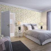 Papier peint vinyle sur intissé Fleurs Bucoliques rose et vert - Sélection - Rasch - 582215